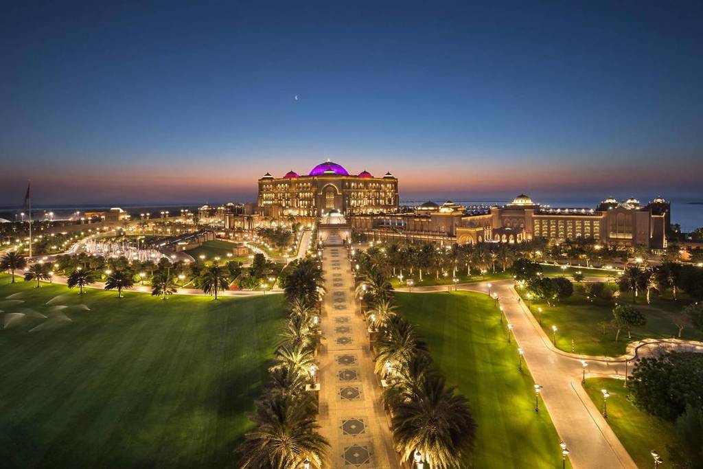 A shot of Emirates Palace Mandarin Oriental outer facade, set to host the New Year's Eve Celebration