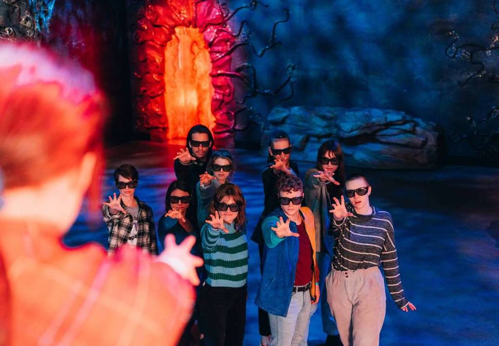 Guests at Stranger Things: The Experience doing Eleven's iconic pose