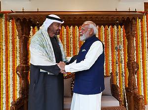 Prime Minister Narendra Modi and Highness Sheikh Mohamed bin Zayed Al Nahyan decide to establish the House of India in Abu Dhabi