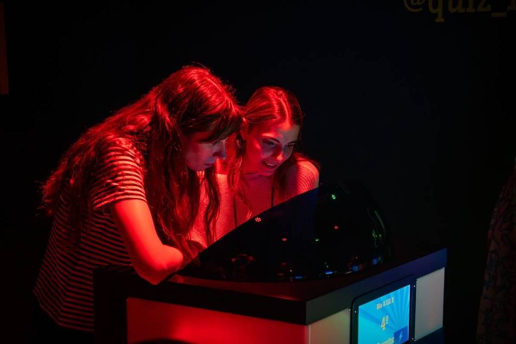 Two participants thinking about their answers