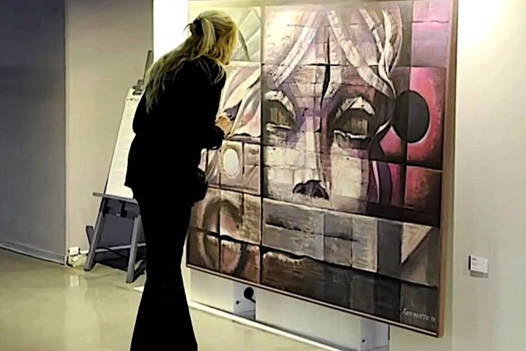 giant painting Buenos Aires Congress