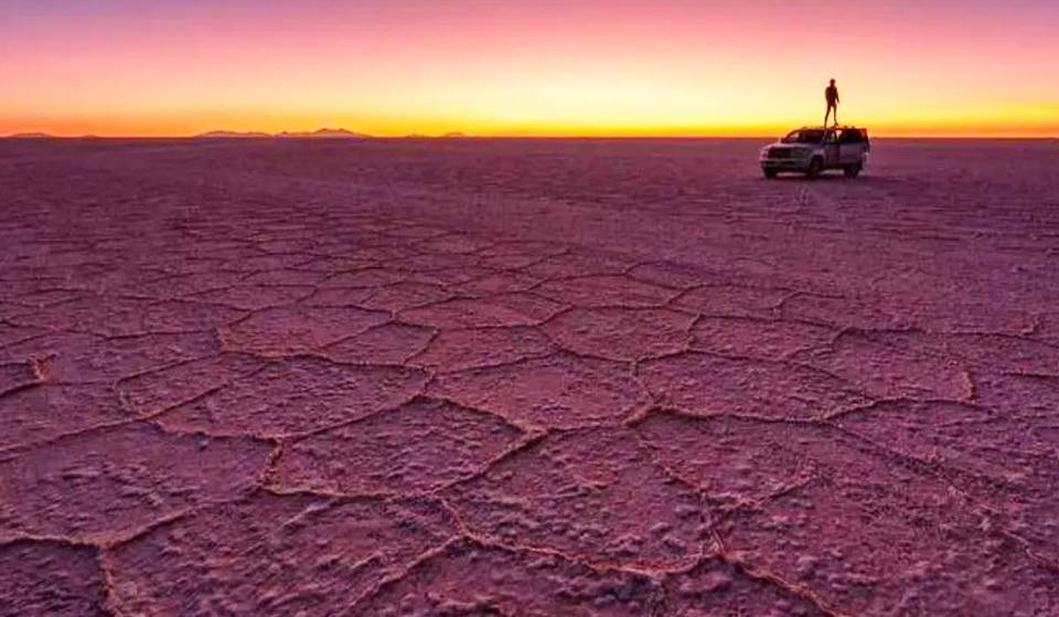 Parece un paisaje de otro planeta pero está pocas horas de Buenos Aires: dónde está este campo de sal rosa y flamencos y cómo visitarlo