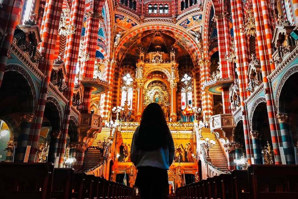 Neo-Gothic church flea market Buenos Aires
