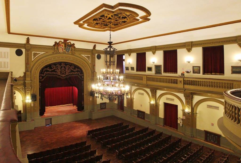 Interior of the Alejandro Casona Hall at the Centro Asturiano