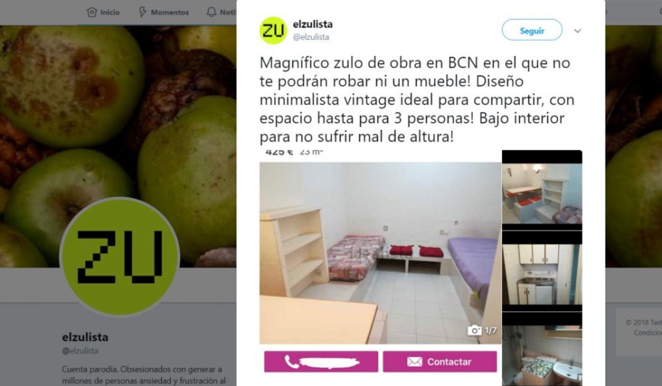 El Zulista, la cuenta de Twitter que se ríe del drama inmobiliario