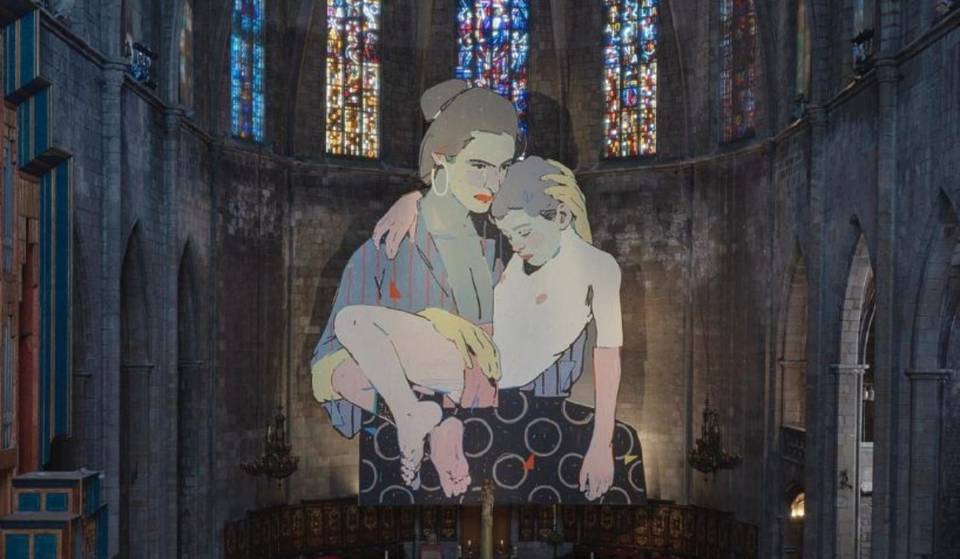 Un mural  en una iglesia, candidato a mejor graffiti del mundo