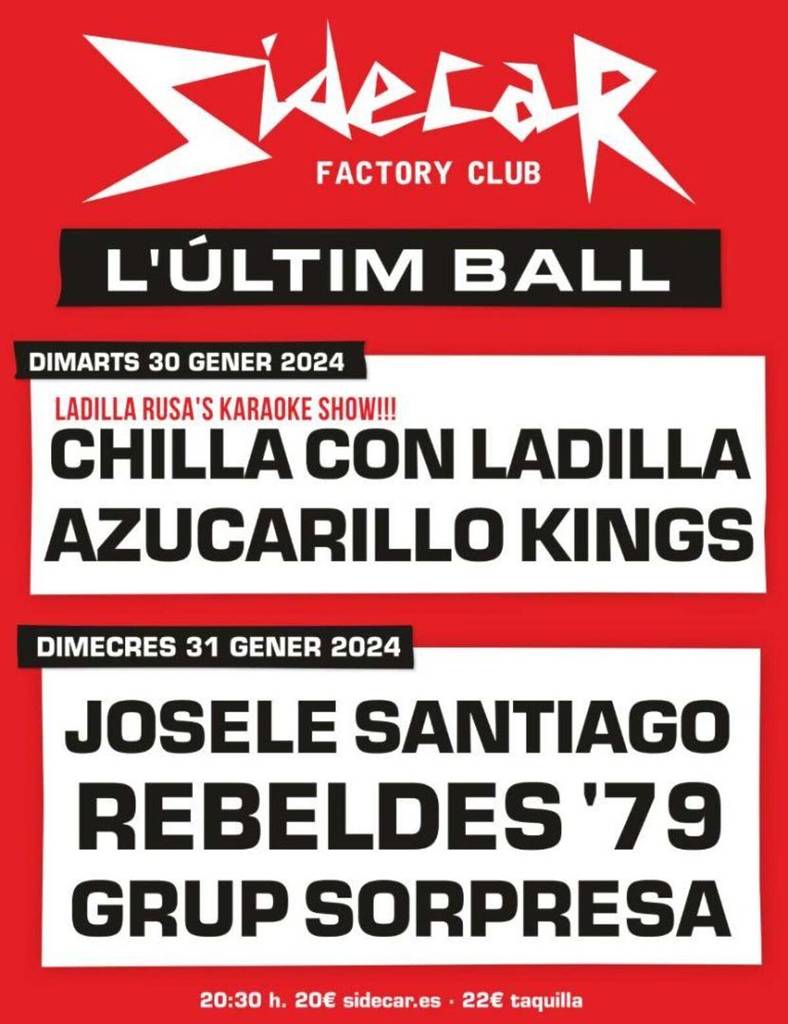 El último baile de Sidecar los conciertos que despedirán a la sala