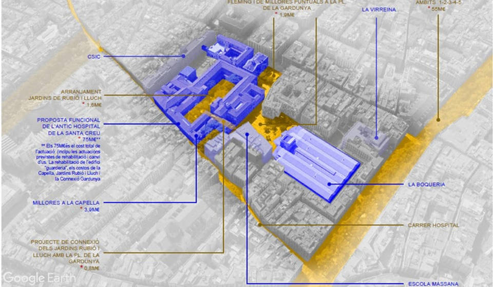 Adeus à l’Antiga Massana: será um túnel entre jardins e uma biblioteca