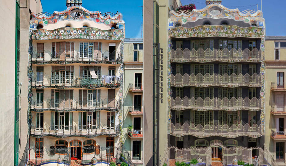 Casa Batlló herstelt honderd jaar later Gaudí&#8217;s achtergevel: hoe het gratis te zien is en voor en na foto&#8217;s