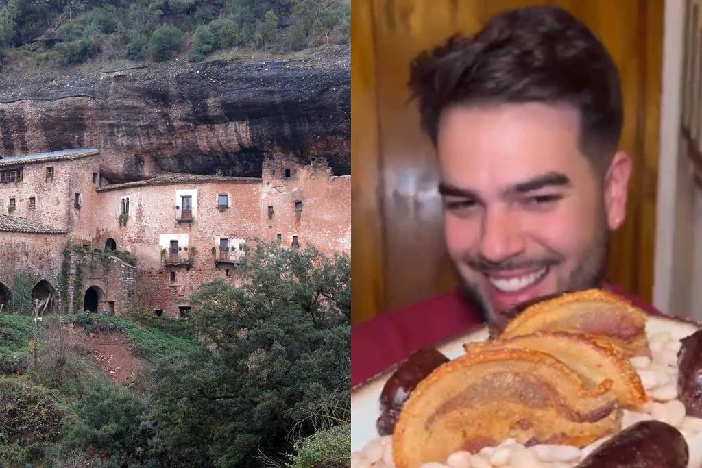 Cette ferme catalane encastrée dans un rocher à Barcelone propose un menu traditionnel pour seulement 28 €.