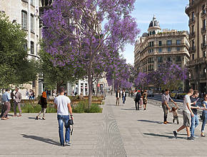 ¿Por qué no hay árboles en la nueva Via Laietana de Barcelona? Esta es la razón que ha dado el ayuntamiento
