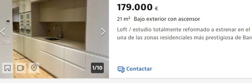 179.000 euros por 20 m2 en Barcelona: los minipisos ya tienen precios de Paseo de Gracia