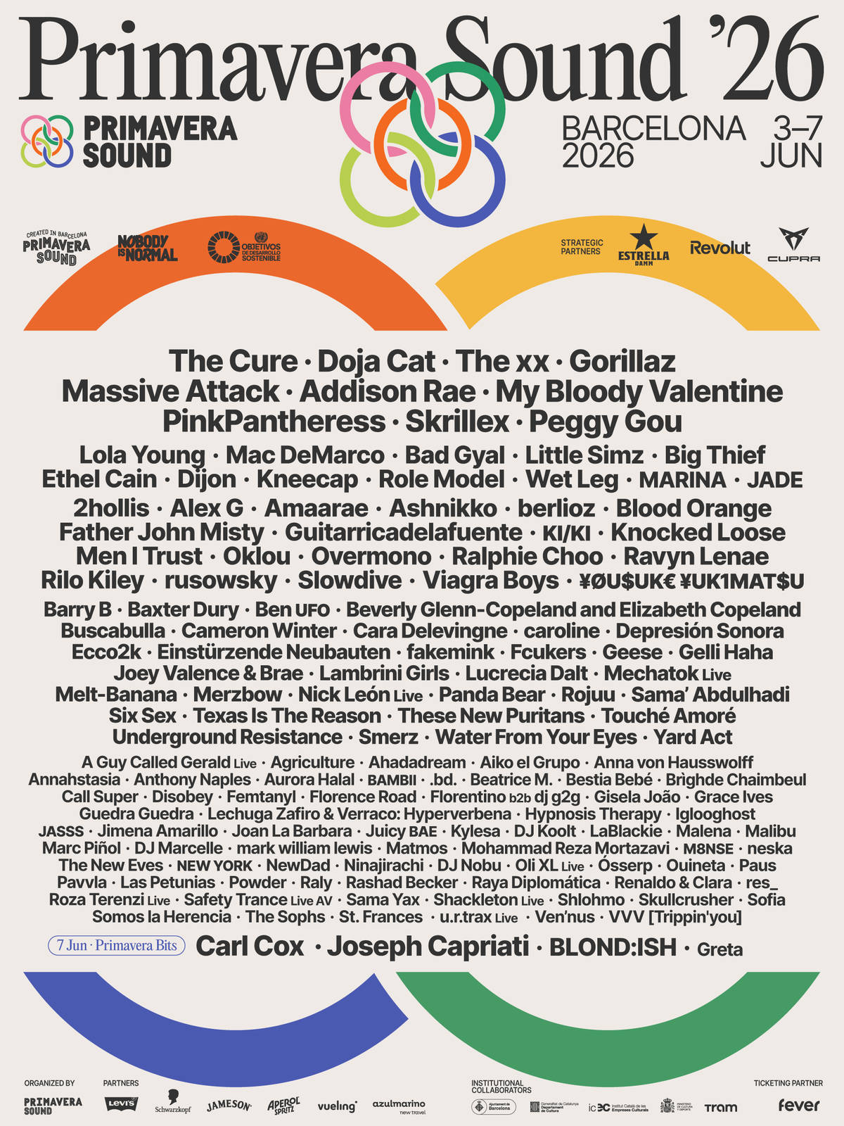 Cartel Primavera Sound 2026