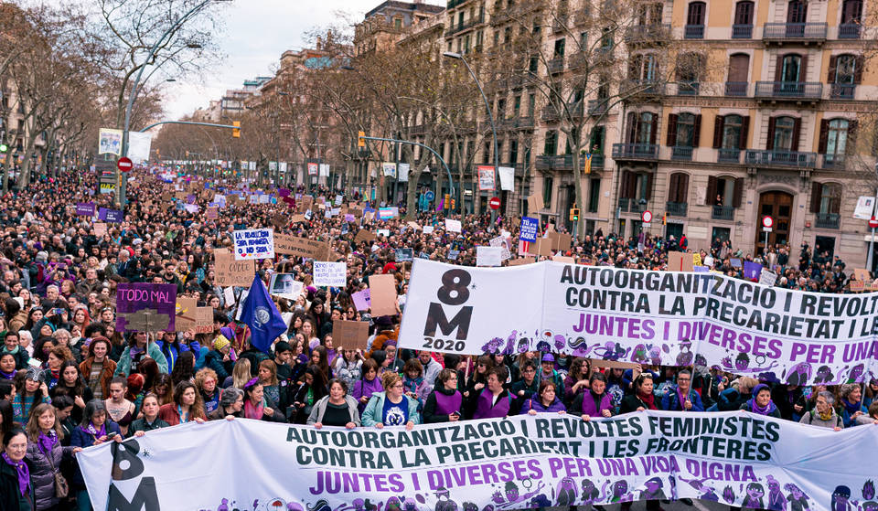 8M em Barcelona 2026: marchas, horários, percursos e atividades do Dia da Mulher neste domingo