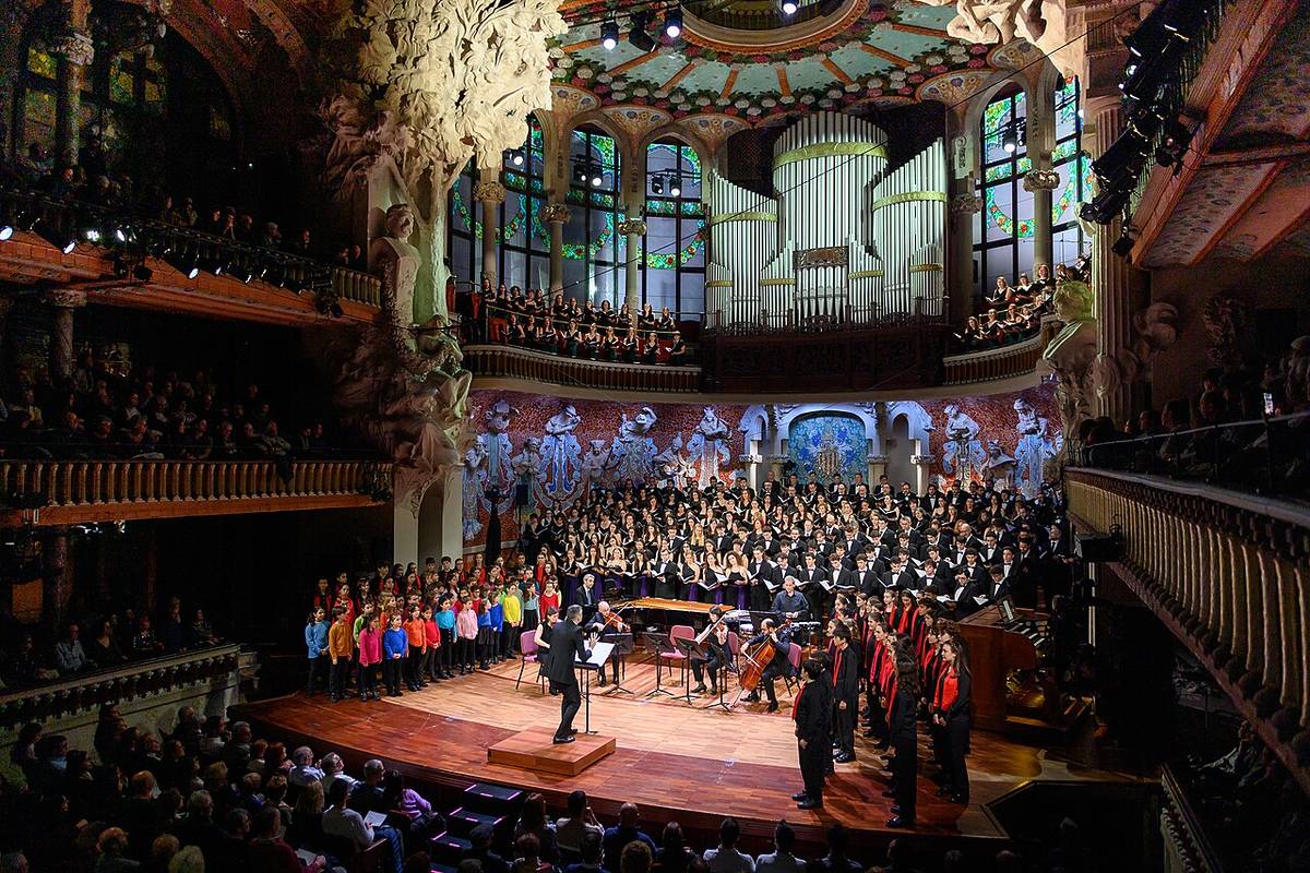 Palau de la Música Catalana como uno de los lugares para disfrutar de conciertos de Navidad en Barcelona