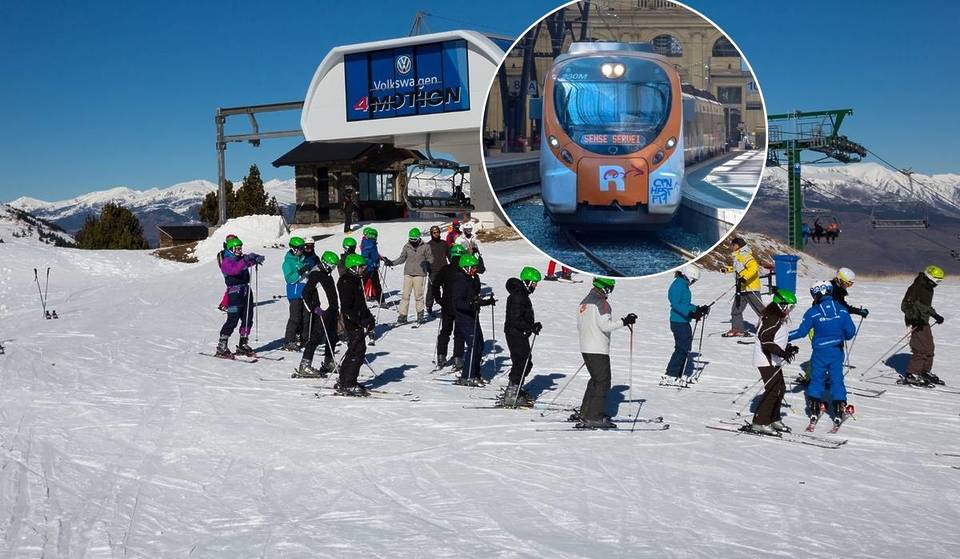 Das Renfe-Ticket, mit dem Sie 30 % beim Skifahren in La Molina und Vall de Núria sparen können: Zug und Skipass inklusive