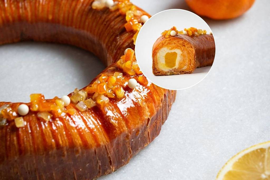 Der beste Tortell de Reis de Catalunya 2025 wird in Les Corts hergestellt: Er ist mit Ricotta und Mandarinen gefüllt (und sieht wunderschön aus).