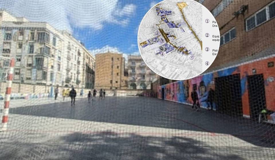 De pista de cimento a pavilhão desportivo coberto com 2.000 m² e 250 espectadores e uma nova praça de 900 m²: assim são as mudanças no Raval.