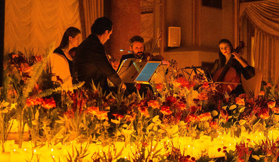 The Paraninfo at the University of Barcelona is covered in flowers during these live concerts: for a limited time only