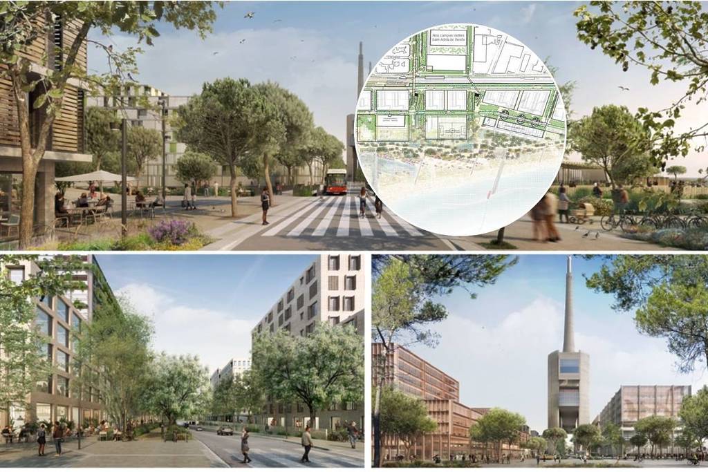 Dos nuevas paradas de Tranvía, 1700 pisos y un parque «inundable»: así será el nuevo barrio de las Tres Chimeneas que no luchará contra el cambio climático