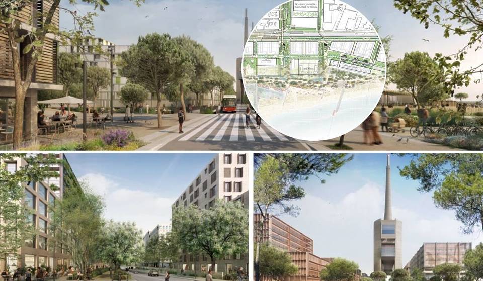 Two new tram stops, 1,700 apartments, and a “floodable” park: this is what the new Tres Xemeneies neighborhood will look like—a neighborhood that won’t fight climate change