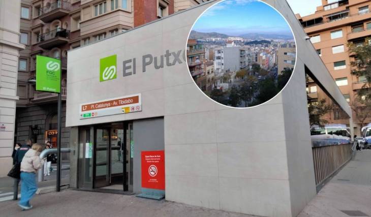 Socavón en El Putxet por las obras del metro L9: 5 edificios desalojados por un hueco de 8 metros