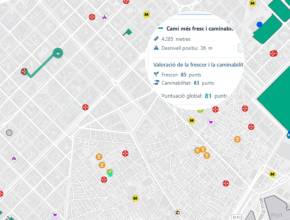 È il GPS anti-caldo: la mappa della Generalitat che ti dice qual è il percorso più fresco tra un punto e l’altro (e se ci sono rifugi climatici lungo la strada)