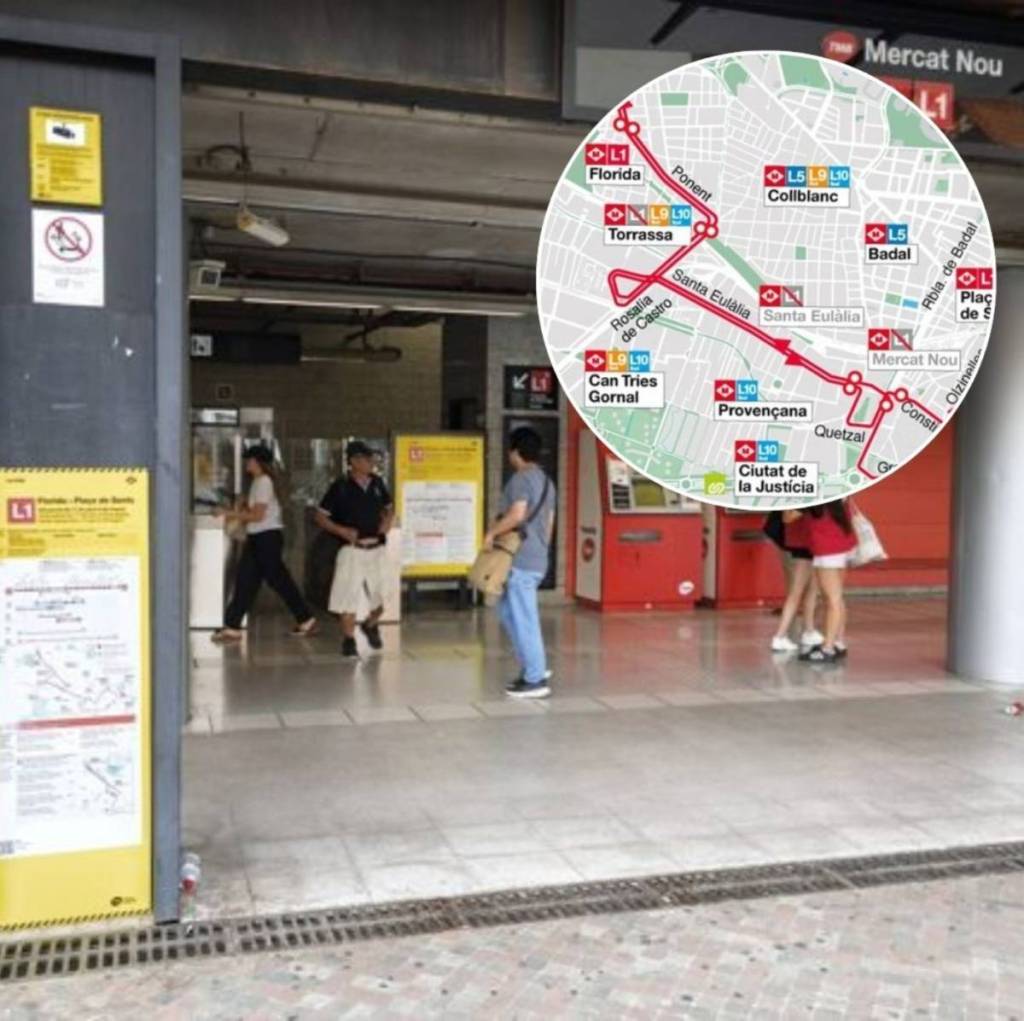 Goodbye to the red line from Sants to l’Hospitalet until September: the 5 stations affected starting this Friday, dates, and alternatives