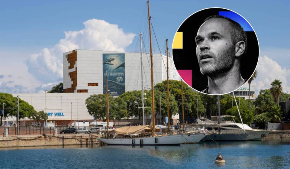 Van bioscoop naar expositiecentrum: de IMAX van Port Vell herleeft in Barcelona met een meeslepende ervaring over Andrés Iniesta