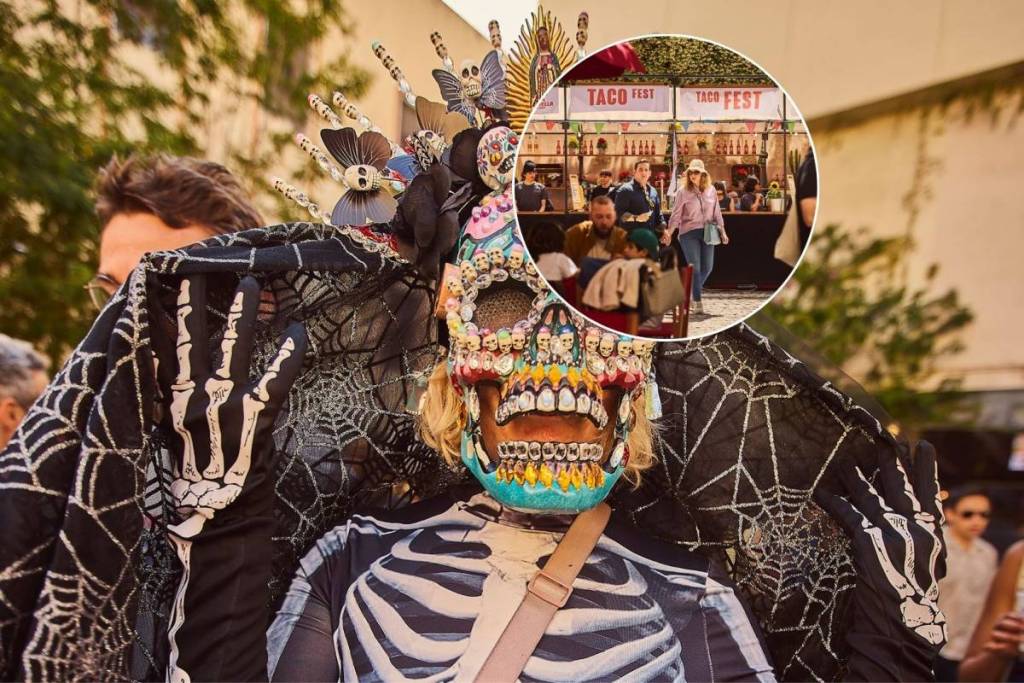 It’s Barcelona’s biggest Day of the Dead celebration: 14 taco stands, a giant Day of the Dead altar, and a full day of lucha libre
