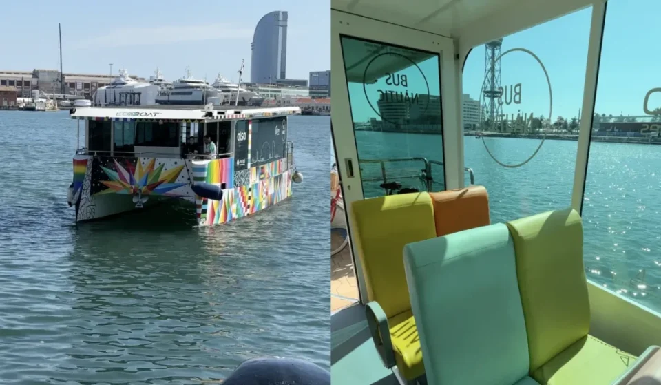 Bus náutico de Barcelona entre Drassanes y Nova Bocana