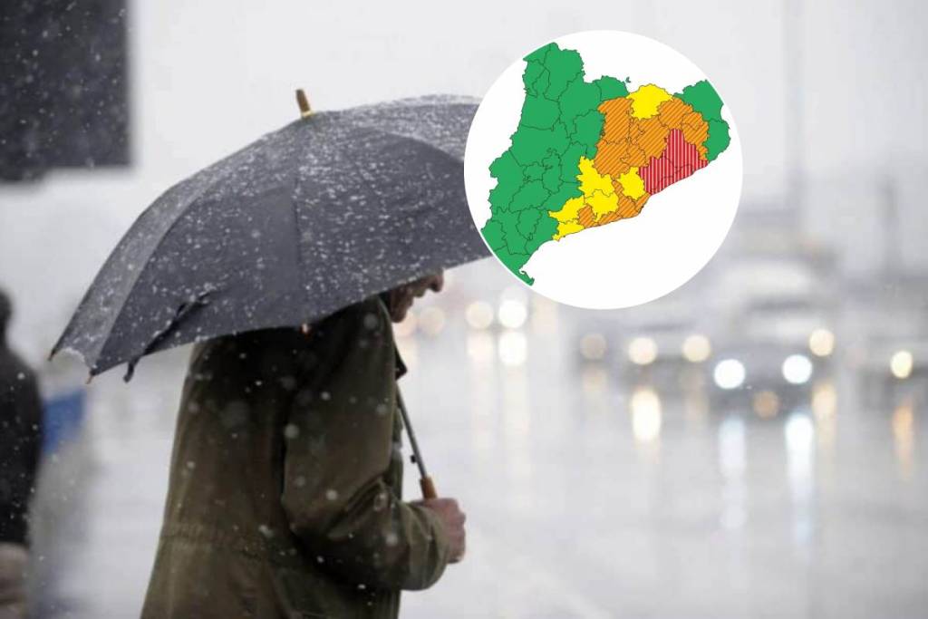 Rote Warnstufe in Katalonien wegen der DANA an diesem Wochenende: Regenfälle von bis zu 300 l/m² und sinkende Temperaturen am Samstag und Sonntag
