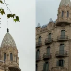 Casa Enric Llorens de Barcelona recupera sus torreones