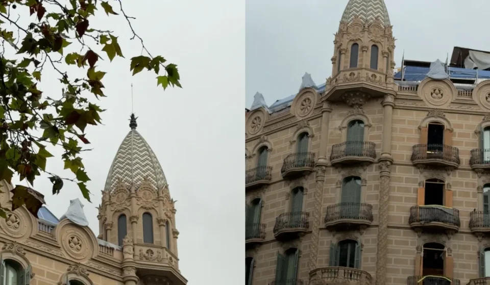 Casa Enric Llorens de Barcelona recupera sus torreones