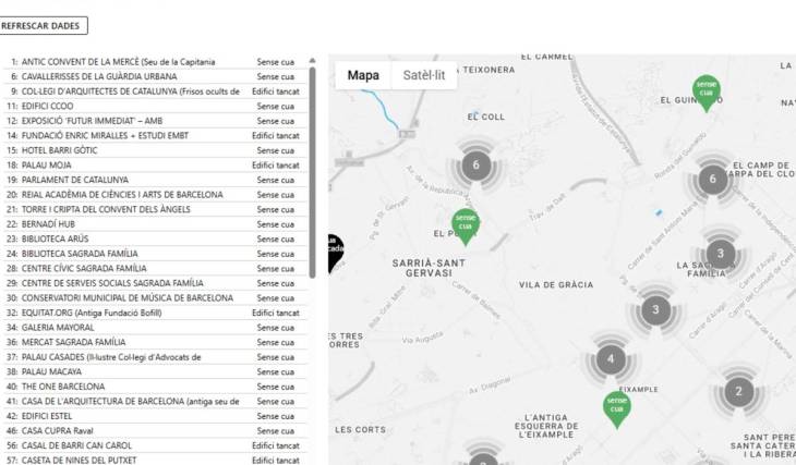 El truco para no hacer ni una cola en el 48H Open House: un mapa interactivo con la ocupación en directo de cada edificio