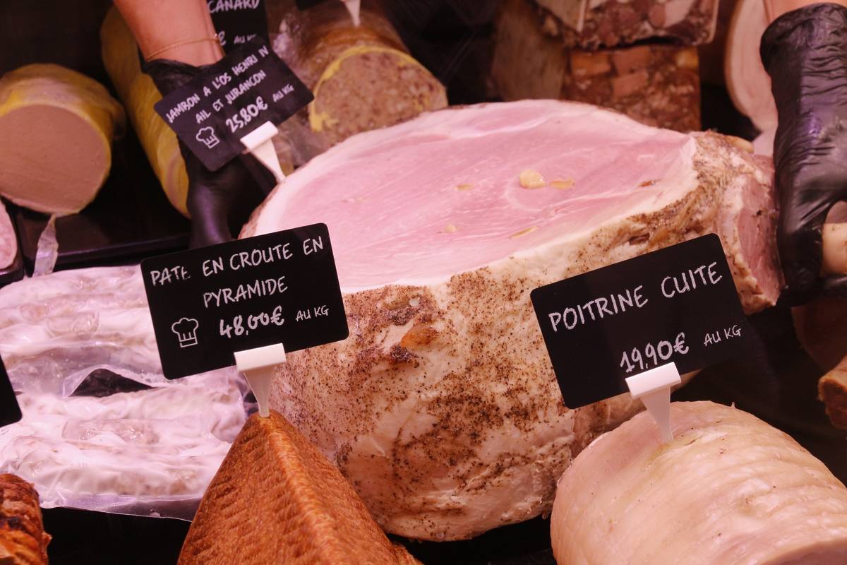 Jamón Henri IV de Charcuterie Abadie en Halles de Pau