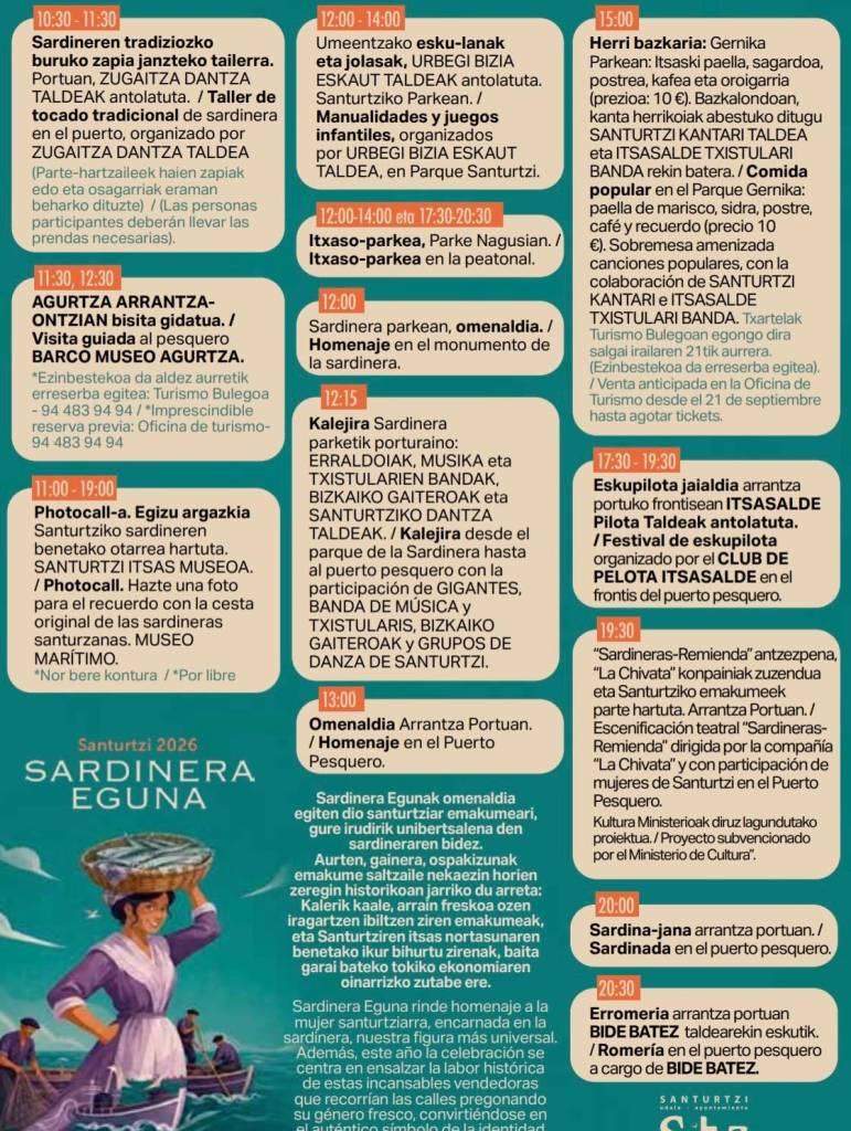 Programa completo del Sardinera Eguna 2026 en Santurtzi