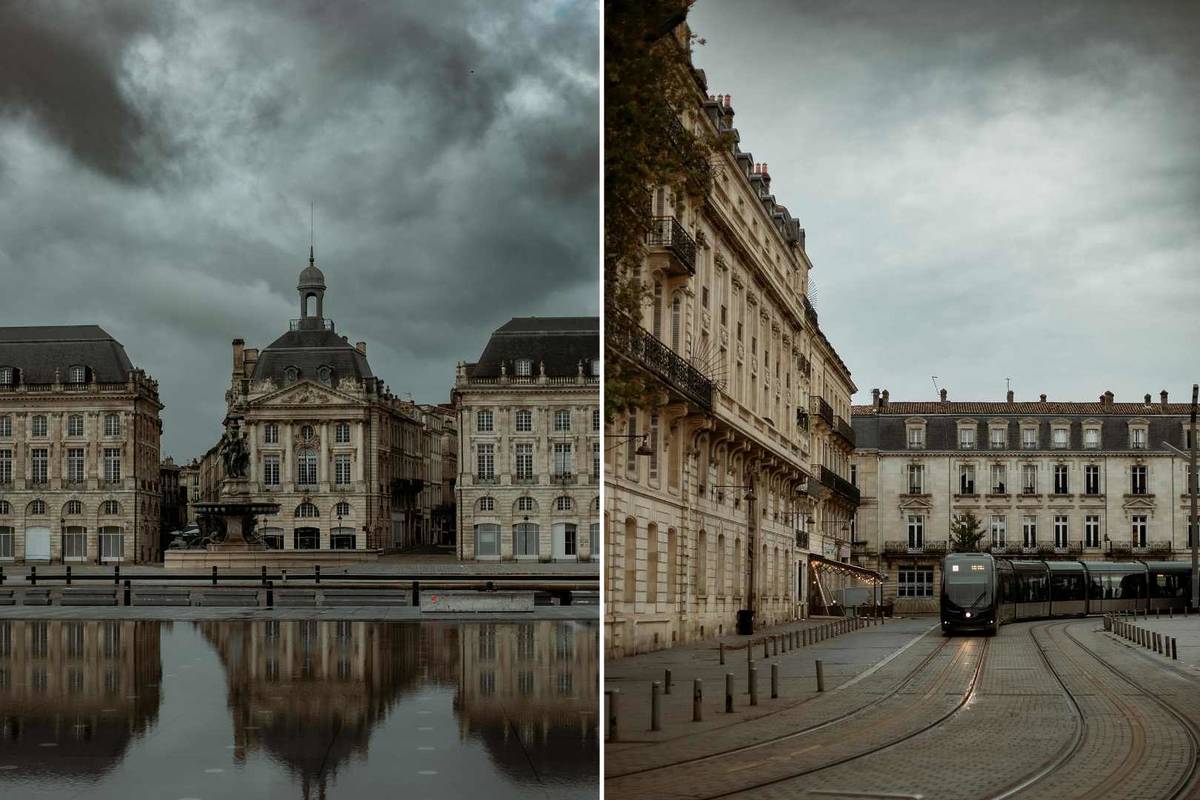 Bordeaux sous un ciel nuageux