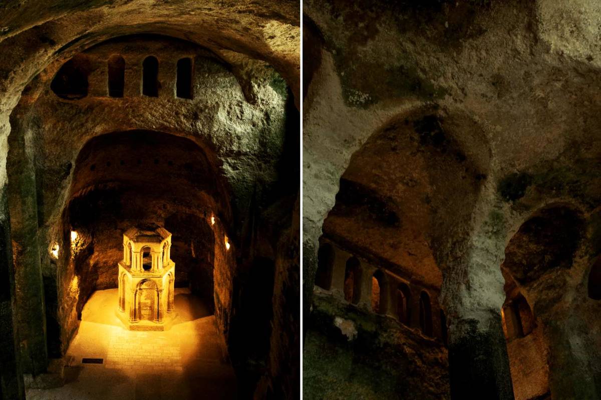 Église souterraine Saint-Jean à Aubeterre-sur-Dronne près de Bordeaux