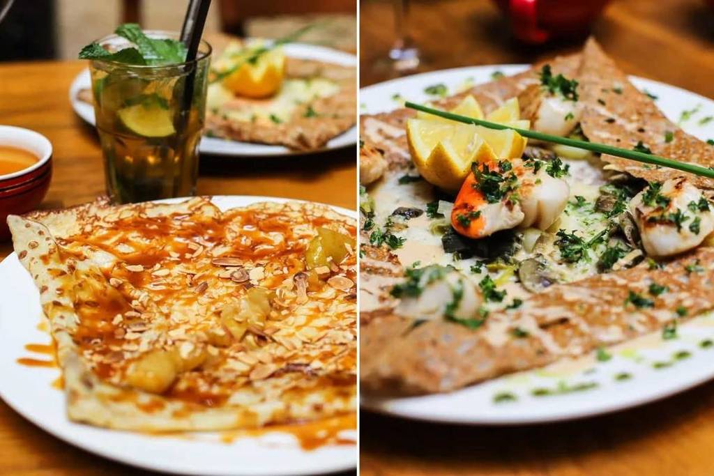 Crêpes and galettes from the Nom d'une Crêpe crêperie in Bordeaux