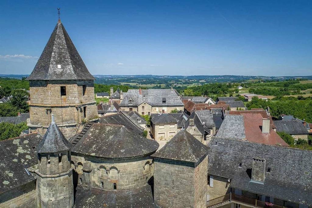 Romanesque church in the medieval village of Saint-Robert near Bordeaux in Corrèze