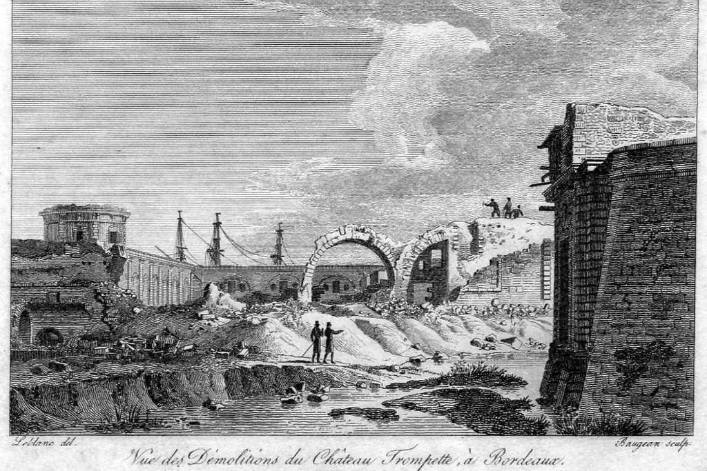 Archival image of Château Trompette in Bordeaux