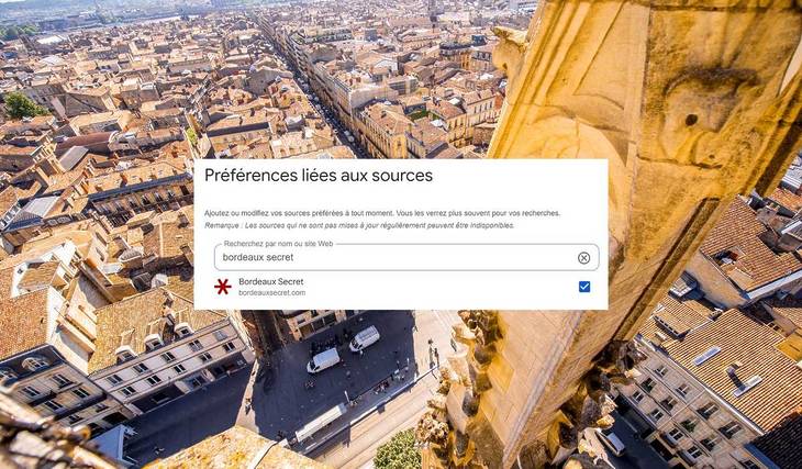 Ne manquez plus aucune nouveauté à Bordeaux avec cette astuce de Google pour convertir Bordeaux Secret en favori en quelques clics