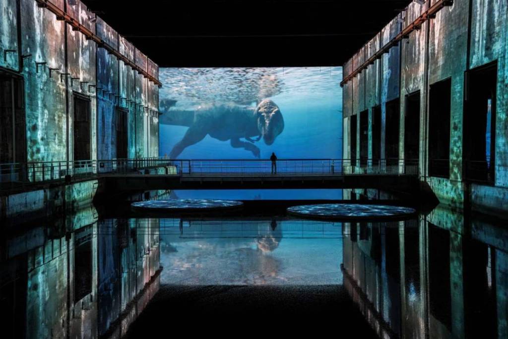 “Prehistoric Planet: Dinosaurs” Exhibition at the Bassins des Lumières in Bordeaux