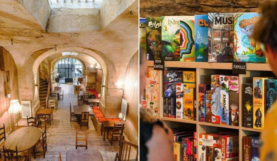 Right in the heart of Bordeaux, this café and game bar houses more than 300 board games and 500 manga volumes beneath its magnificent stone vaults
