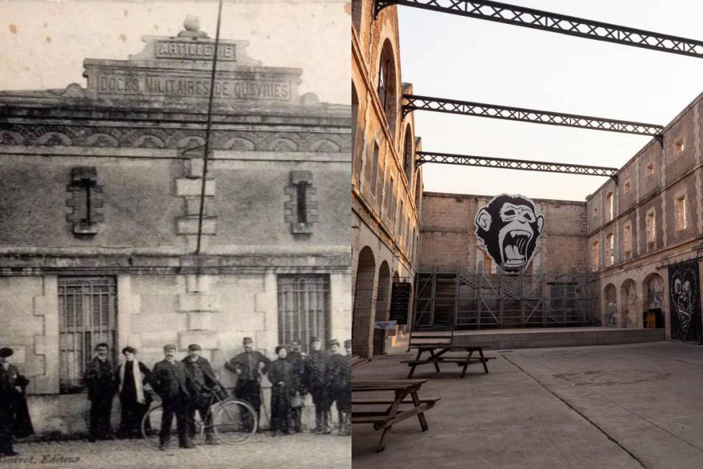 Avant/après Caserne Niel - Éco-système Darwin à Bordeaux