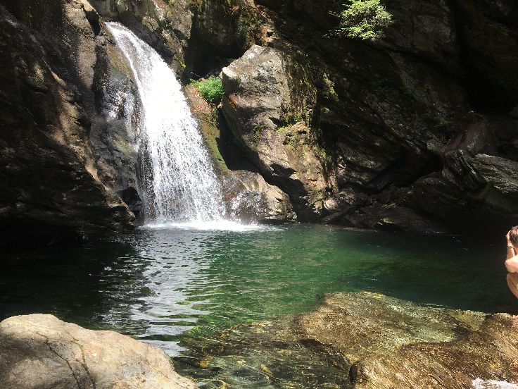 emerald green waterfall