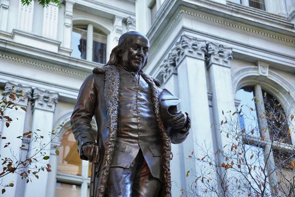 Photo of Benjamin Franklin Statue at Boston Latin School in the Freedom Trail for the article Boston Bucket List.