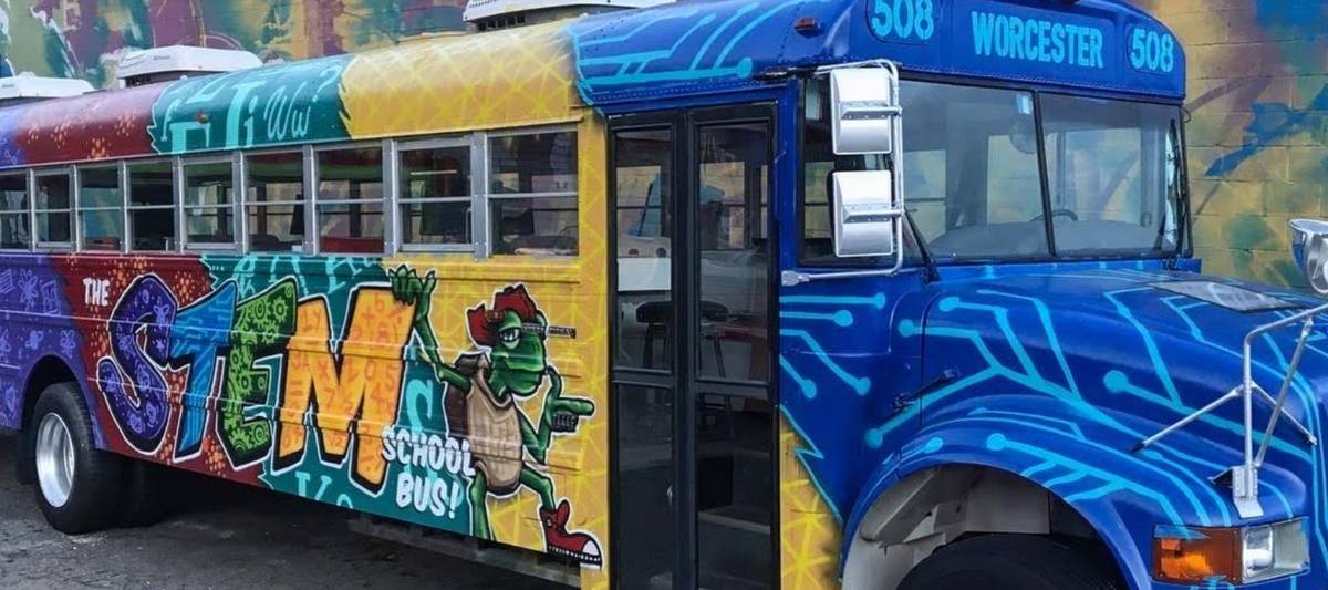 Rainbow Mobile Learning Bus Teaches Kids To Sew In Worcester