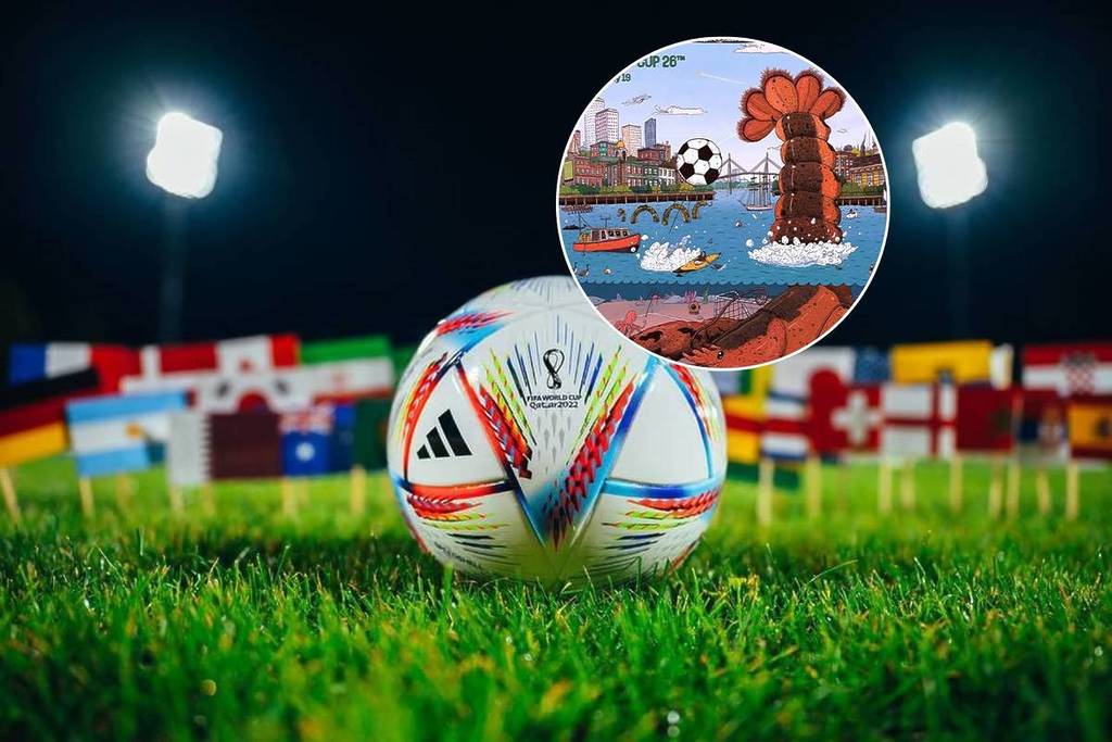 fifa world cup field with boston poster